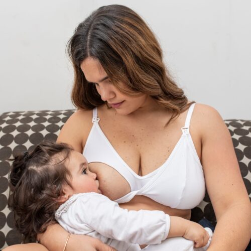 Corpiño lactancia Roma blanco sin puntilla t100